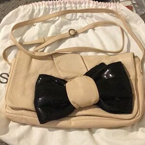 VINTAGE Authentic See By Chloe Rodas Sequin Bow Leather Cross Body Bag